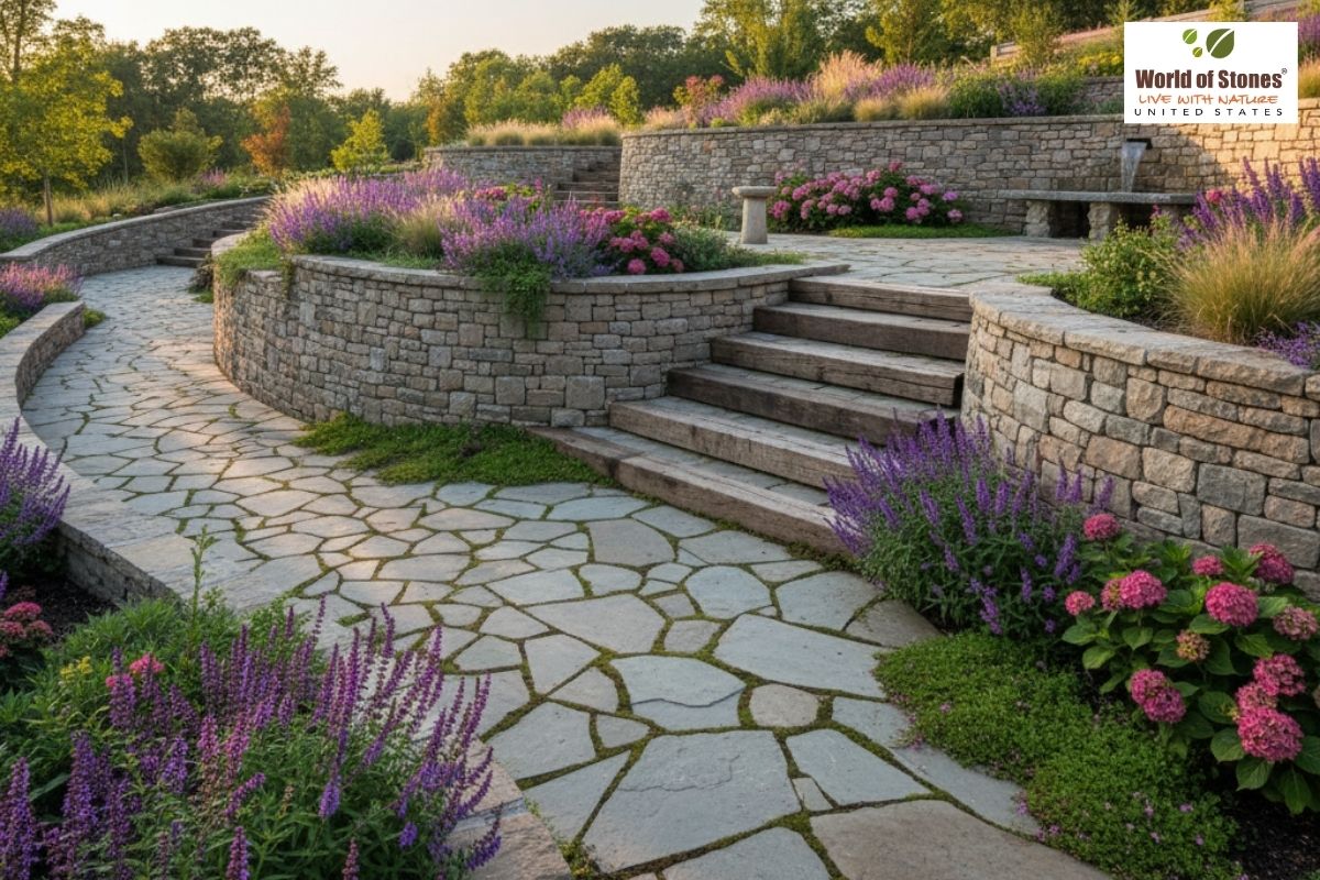 20+ Stunning Garden Path Ideas Using Natural Stones, image size:1200x800