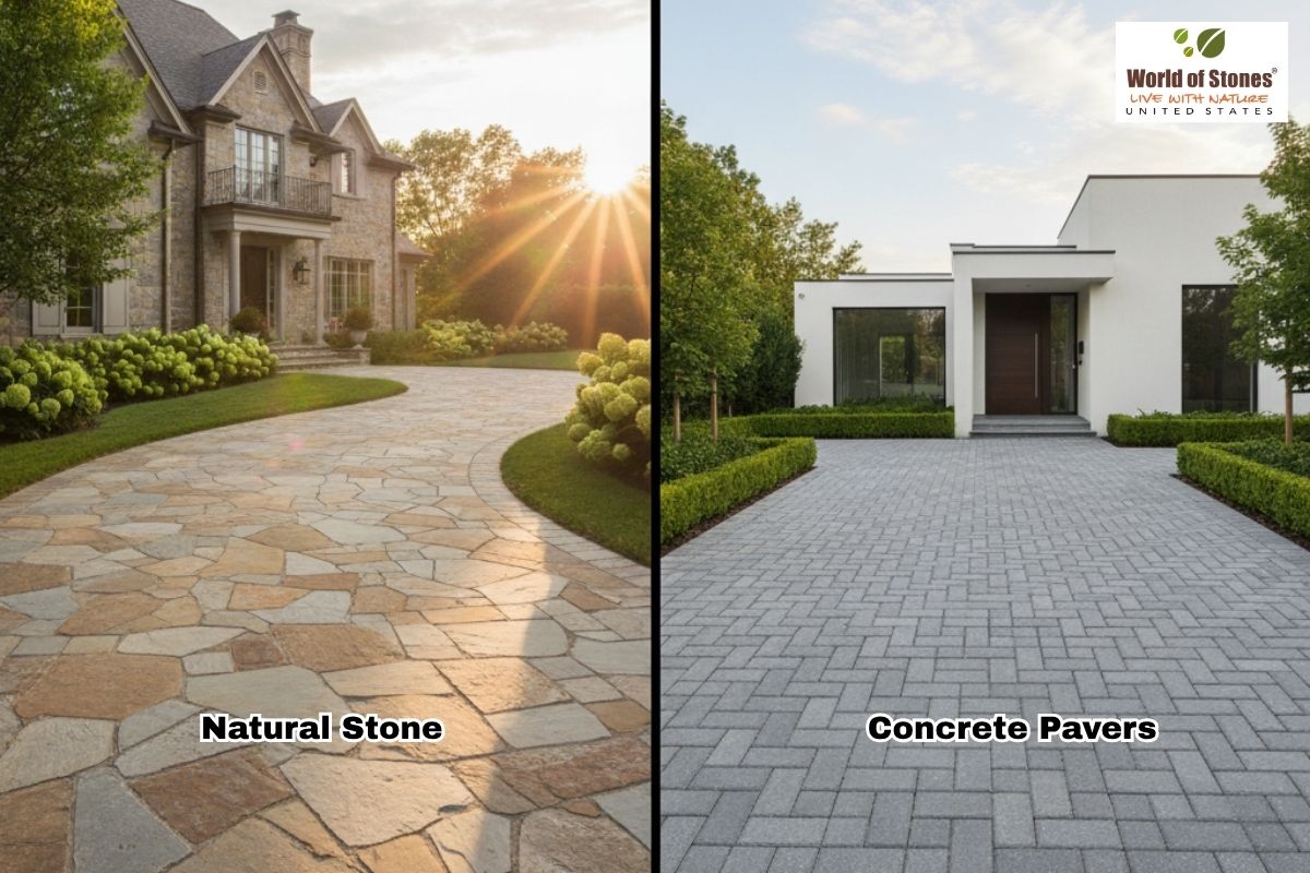 Natural Stone vs. Concrete Pavers: Which is the Best Choice for Your Driveway?