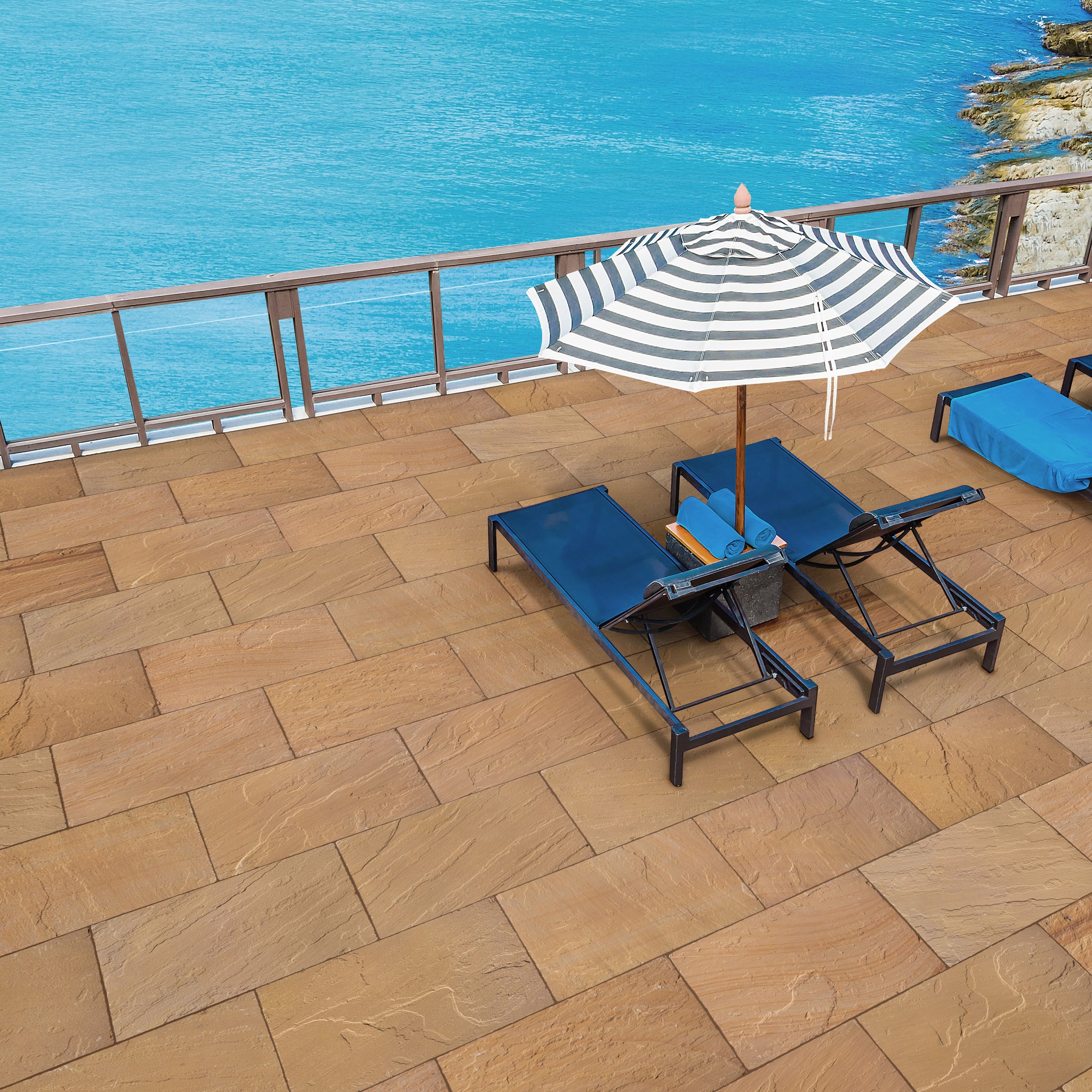 Sunset Buff Sandstone Paving - Indian Natural Stone