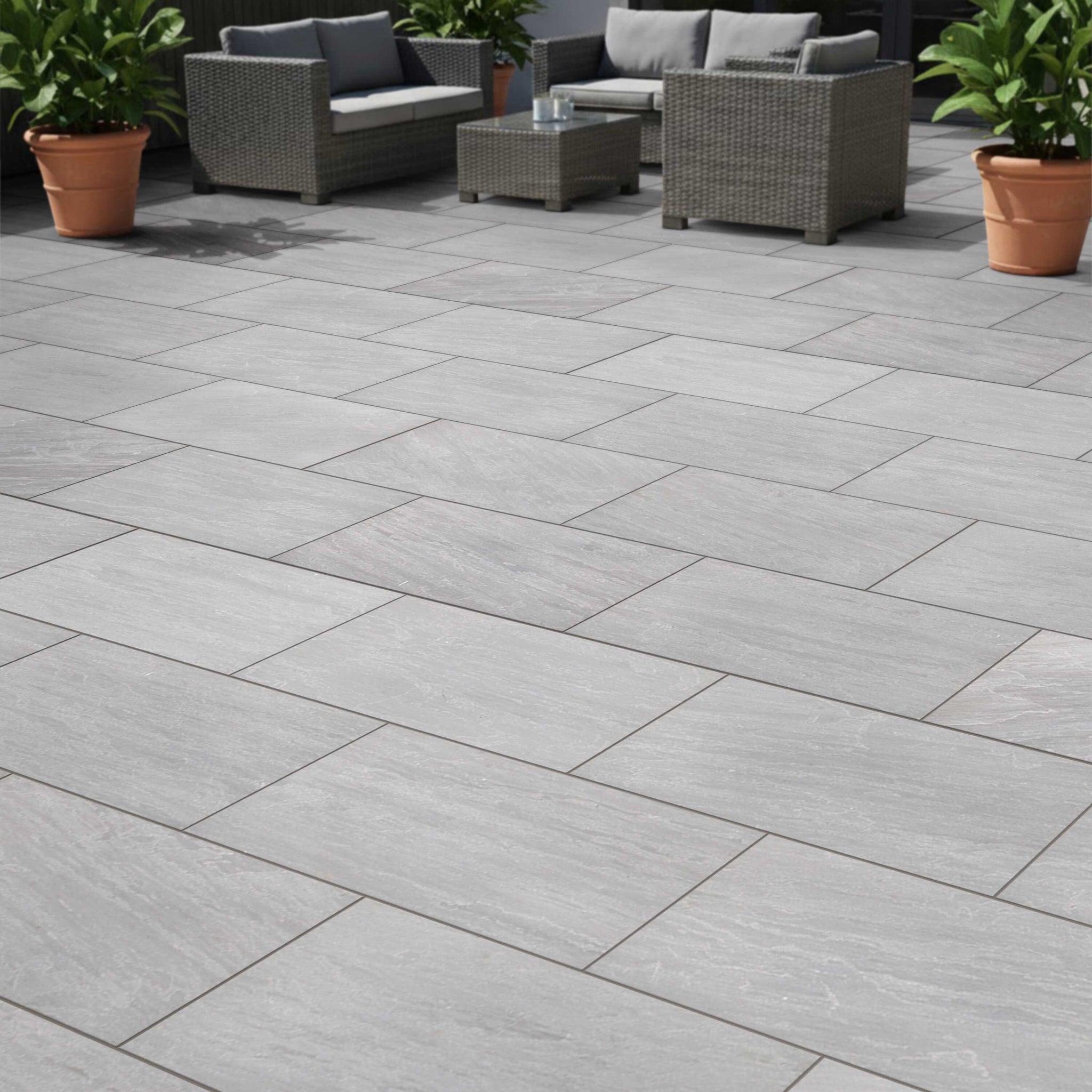 Castle Grey Sandstone Paving - Indian Natural Stone