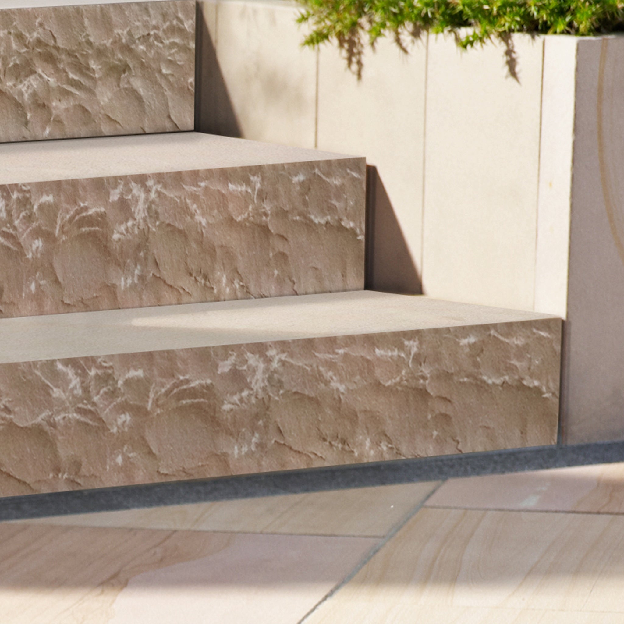 Sunset Buff Sandstone Step | Elegant Sunset Buff Step
